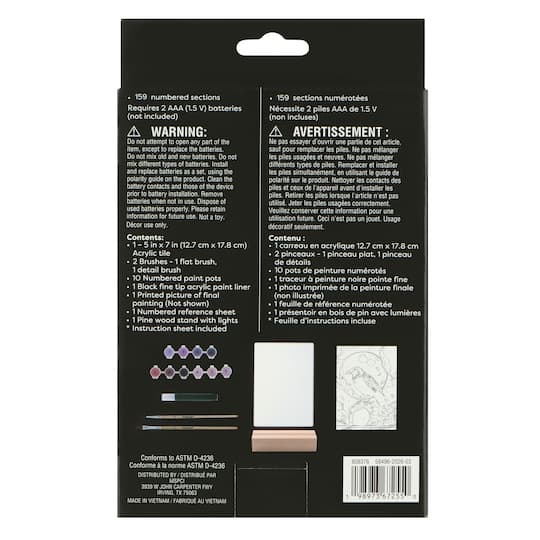 Light Up Raven Paint-by-Number Acrylic Surface Kit by Artist's Loft®